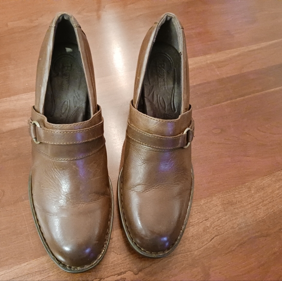 Women’s Born booties shoes loafers heels brown leather size 11 - Picture 2 of 6